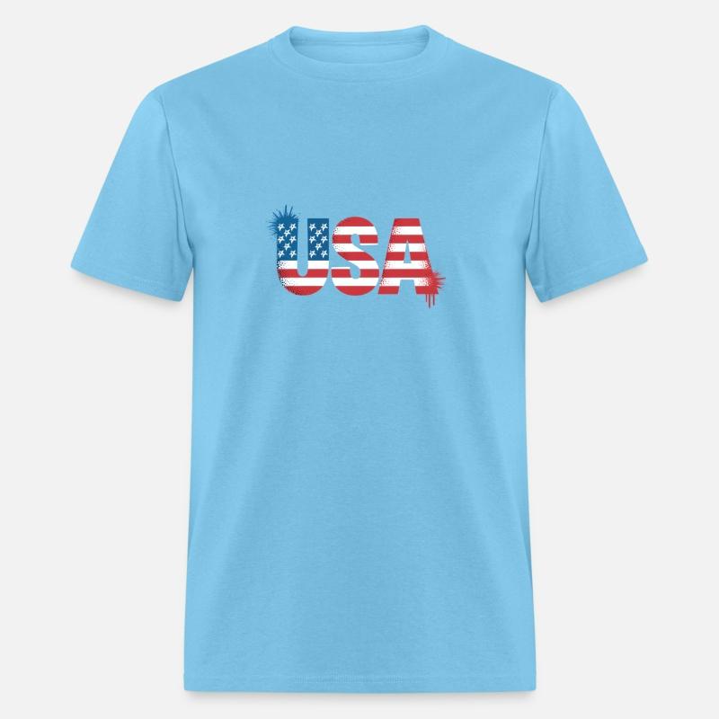 USA American Flag Grafitti Text July 4