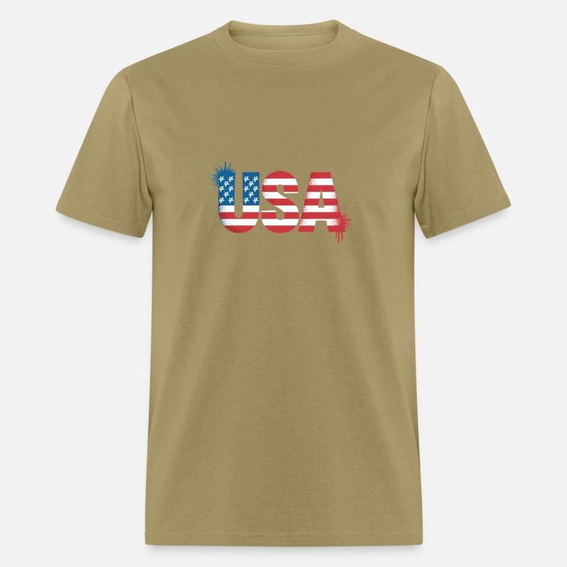 USA American Flag Grafitti Text July 4