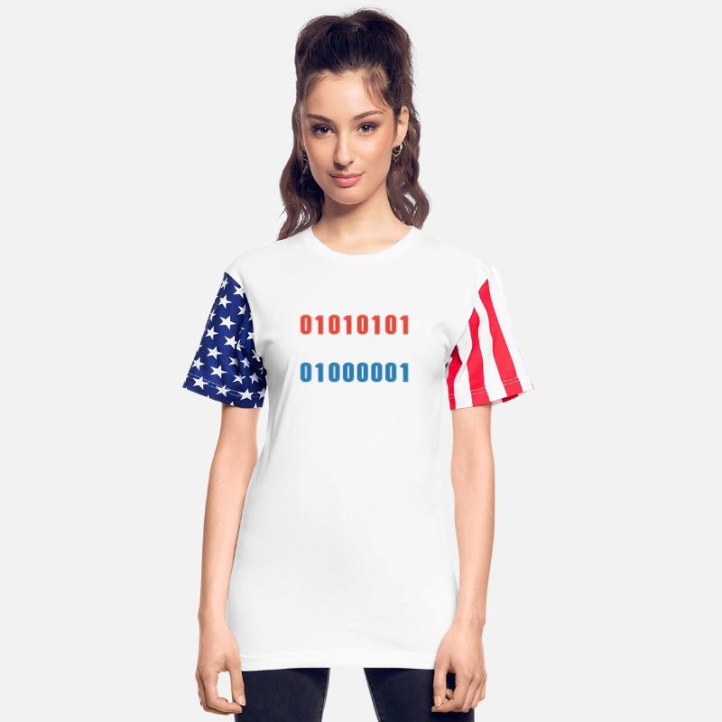 USA In Binary Code 4th Of July Programmer Coder
