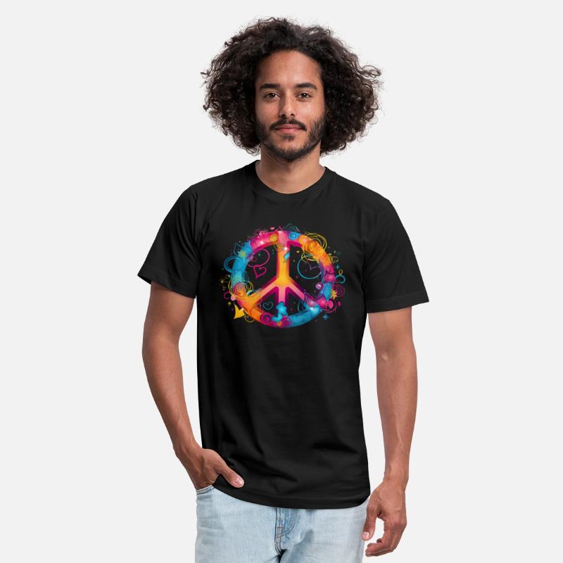Vibrant Retro Peace Symbol Artistic