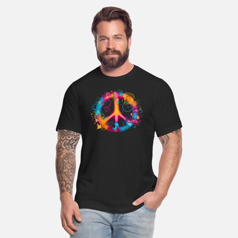 Vibrant Retro Peace Symbol Artistic