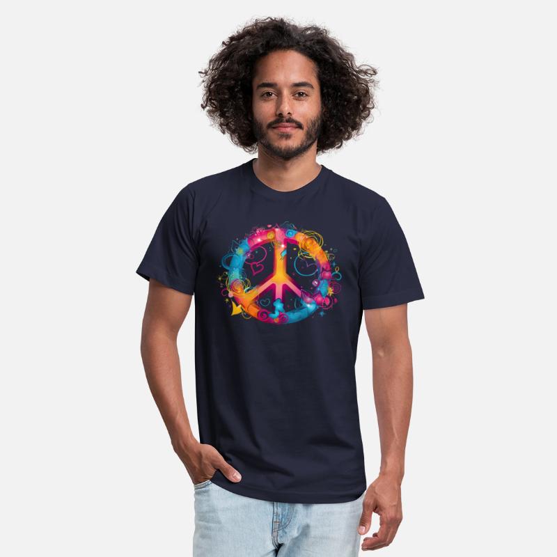 Vibrant Retro Peace Symbol Artistic
