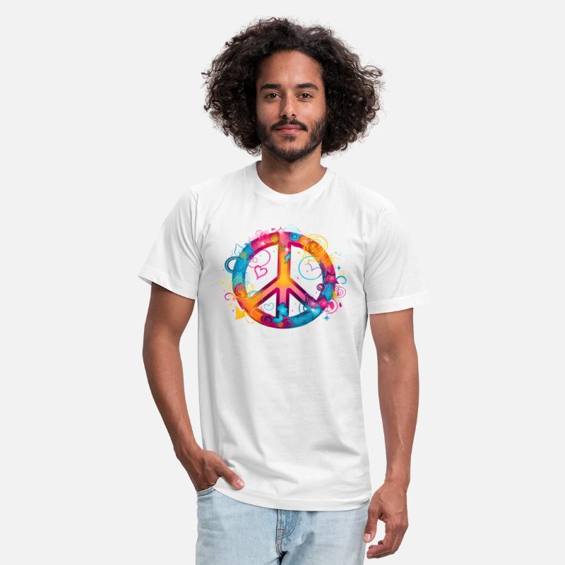 Vibrant Retro Peace Symbol Artistic
