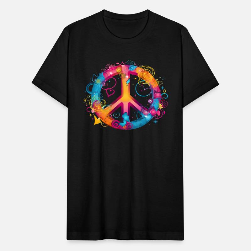 Vibrant Retro Peace Symbol Artistic
