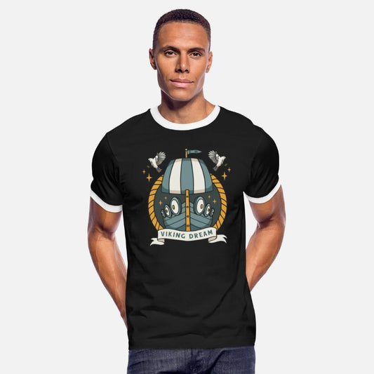 Viking boat sailing waves sea Viking boat sailing