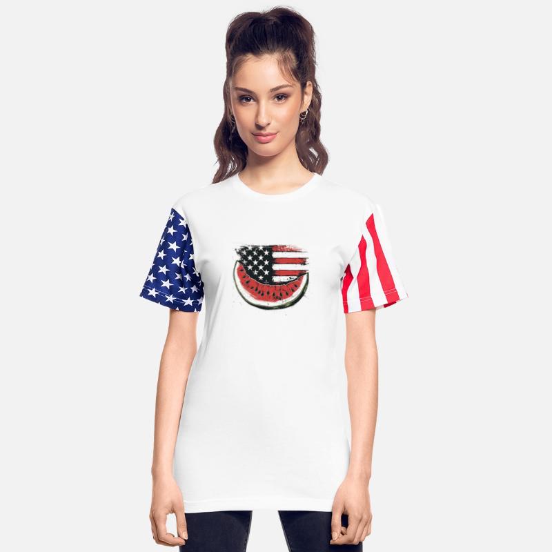 Vintage American Flag Watermelon 4th of July Gift