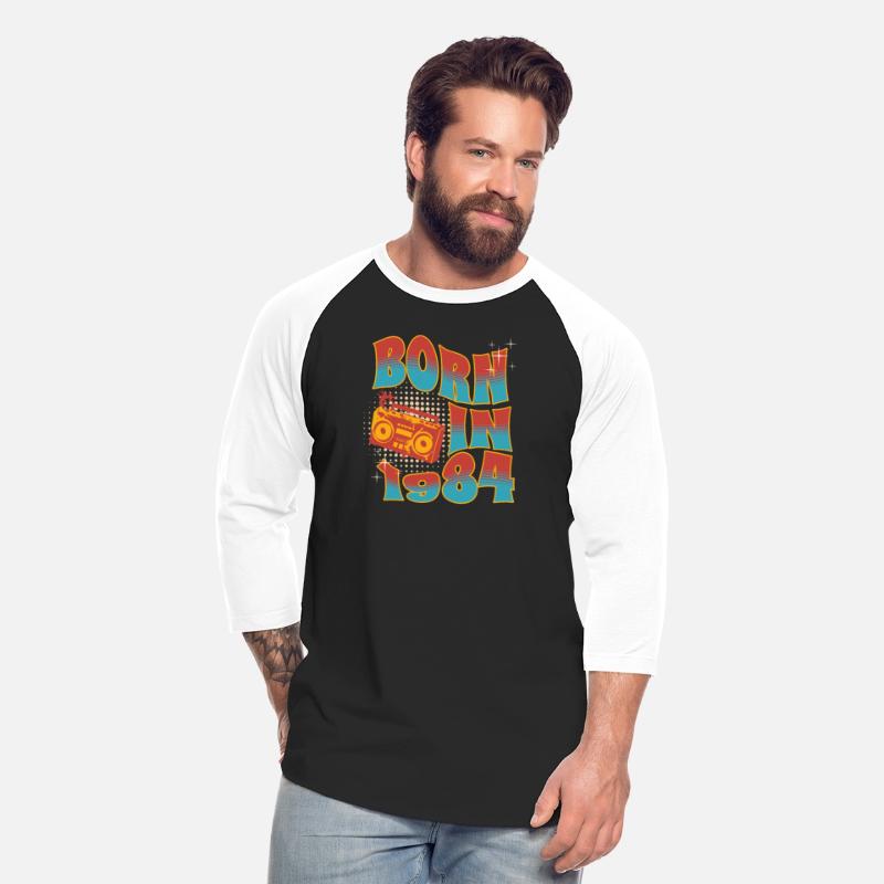 Vintage Born in 1984 Retro Boom Box Graphic