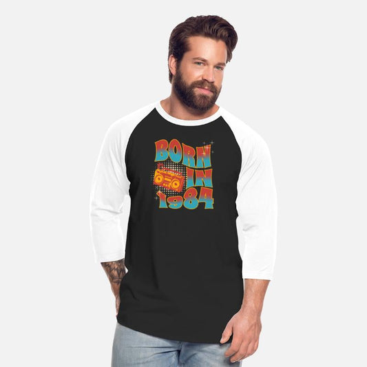 Vintage Born in 1984 Retro Boom Box Graphic