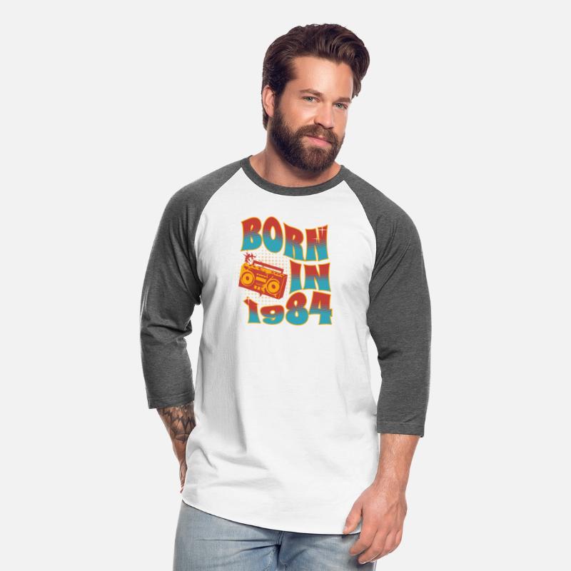 Vintage Born in 1984 Retro Boom Box Graphic