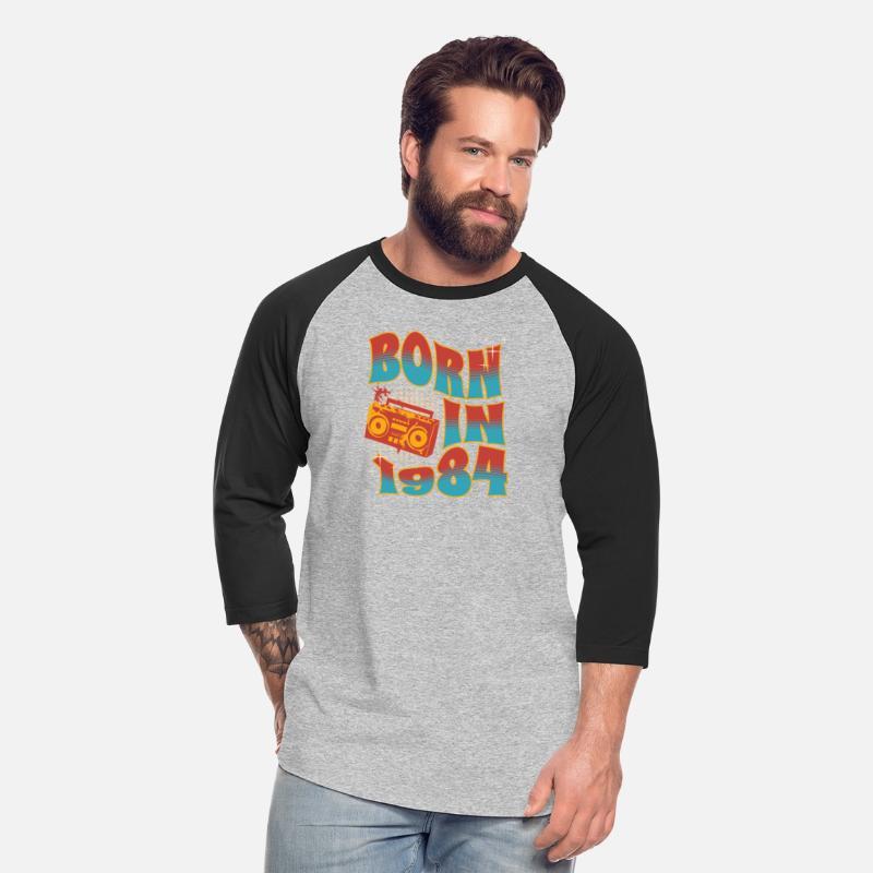 Vintage Born in 1984 Retro Boom Box Graphic