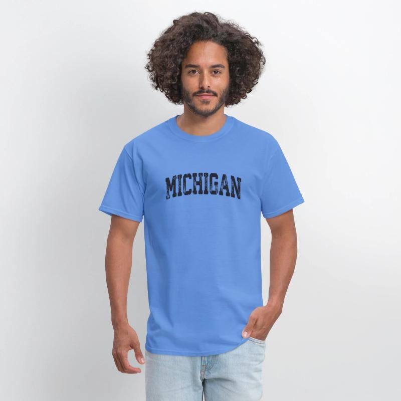 Vintage Michigan Crewneck College Style Sports Us