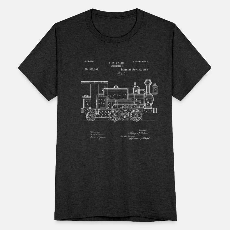 Vintage Patent Print 1886 Locomotive Steam Train