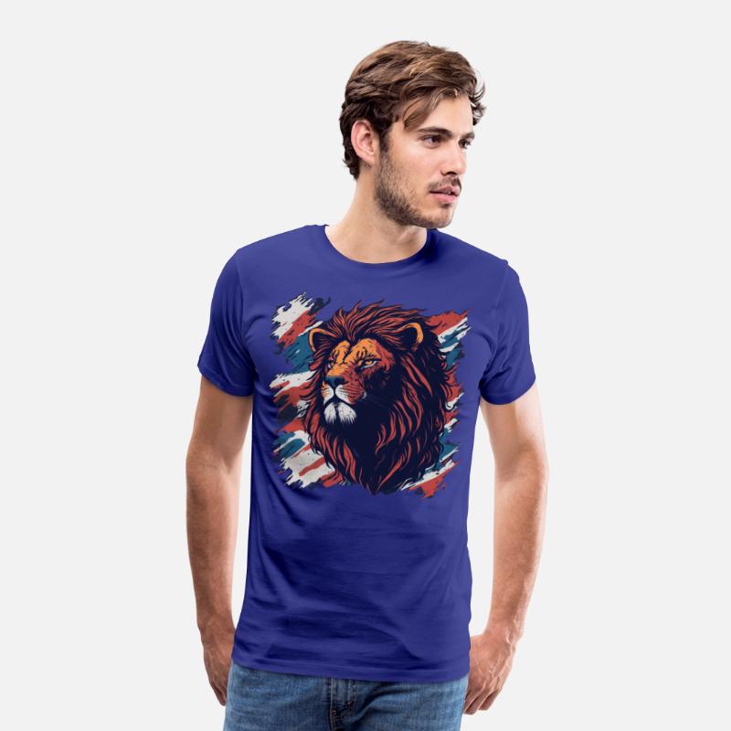 Vintage Retro British Flag with a Lion