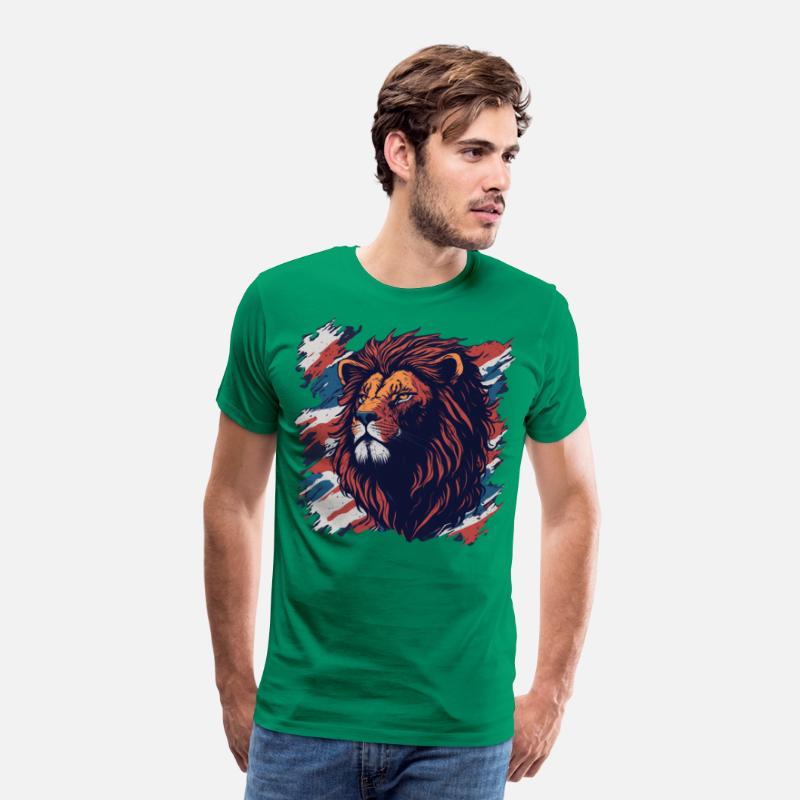 Vintage Retro British Flag with a Lion