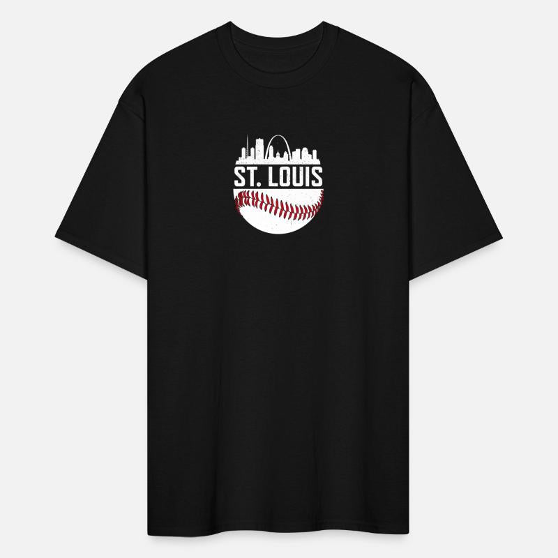 Vintage St Louis Baseball Skyline Missouri Gift