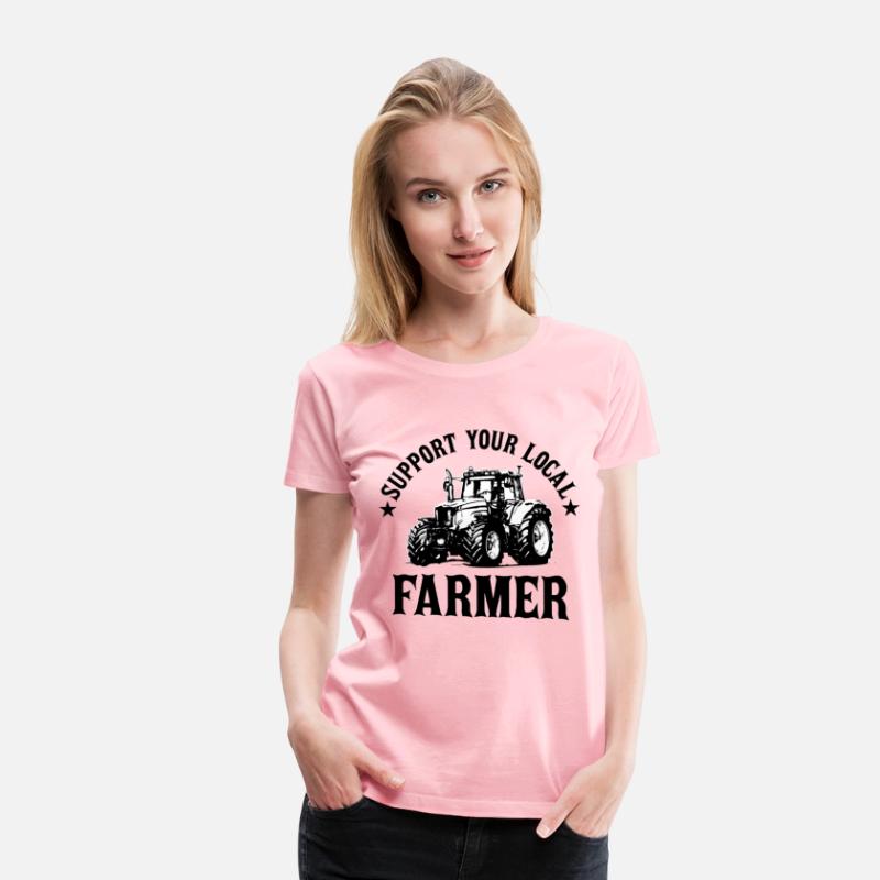 Vintage Support Your Local Farmers Farming Farmer