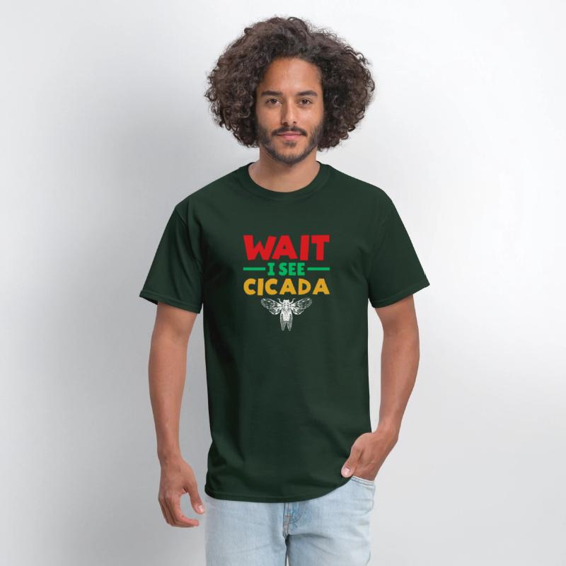 Wait I See Cicada, Funny Colorful Cicada Spring