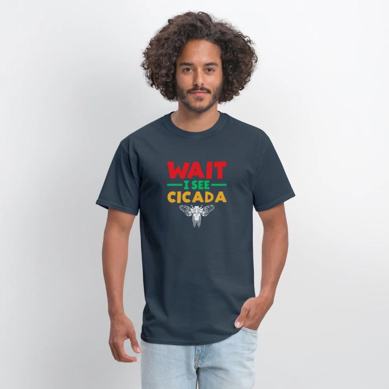 Wait I See Cicada, Funny Colorful Cicada Spring