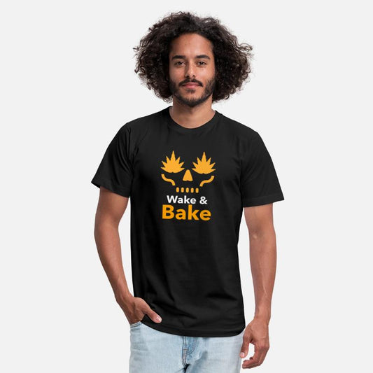 Wake & Bake Skull – Weed Leaf Eyes Design