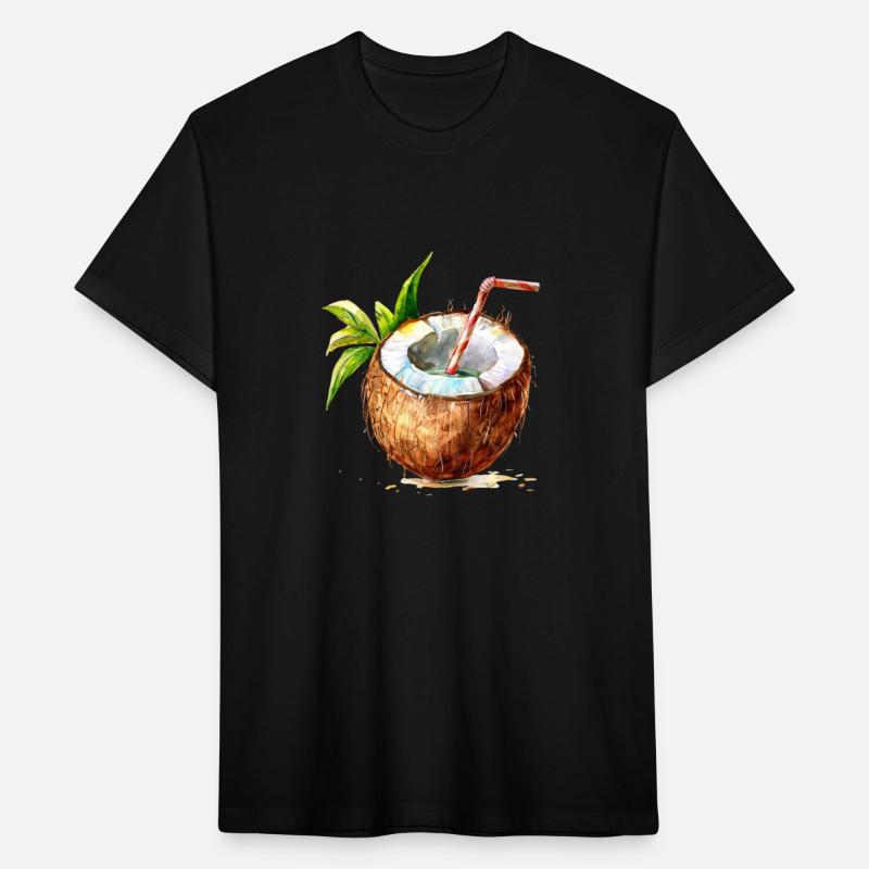 Watercolor Coconut Drinks Clipart. Digital Art &