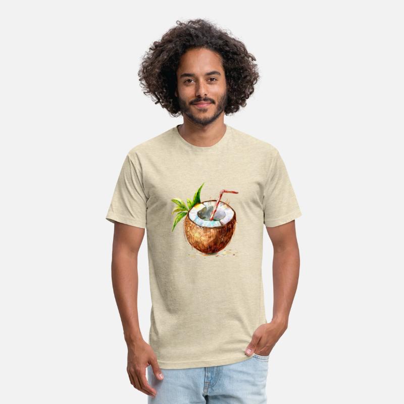 Watercolor Coconut Drinks Clipart. Digital Art &