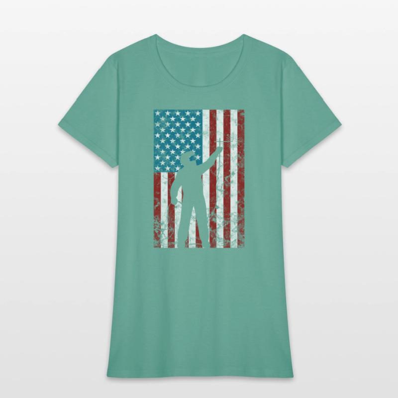 Welding Distressed Patriotic Welder American Flag