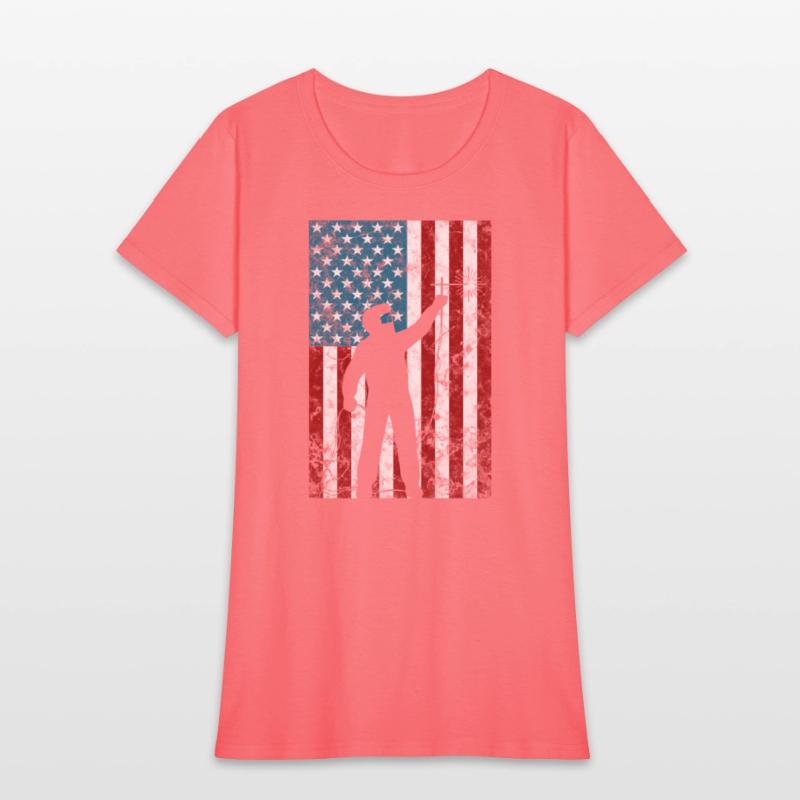 Welding Distressed Patriotic Welder American Flag