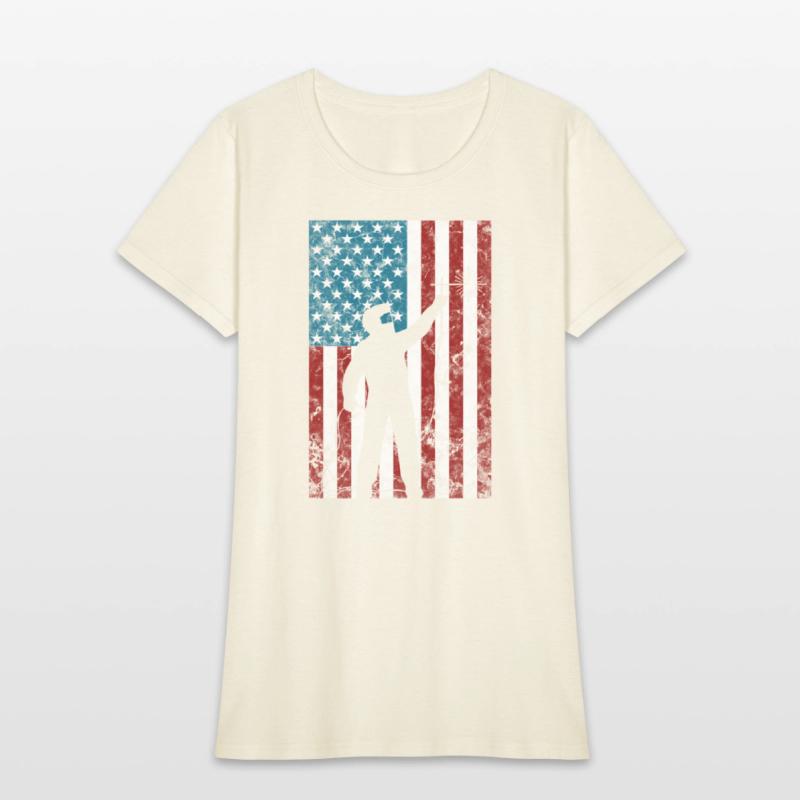 Welding Distressed Patriotic Welder American Flag