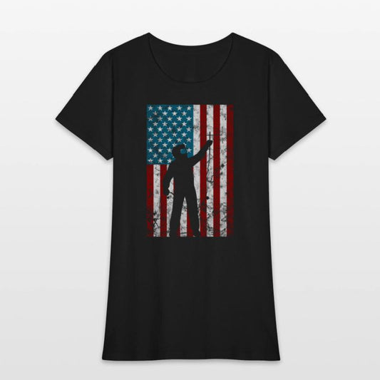 Welding Distressed Patriotic Welder American Flag