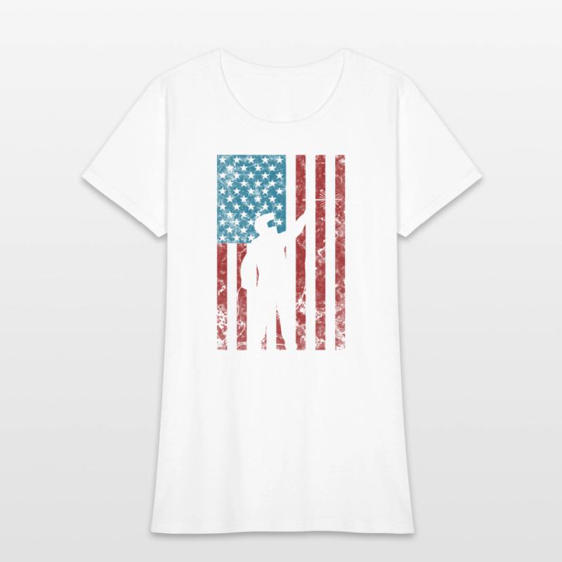 Welding Distressed Patriotic Welder American Flag