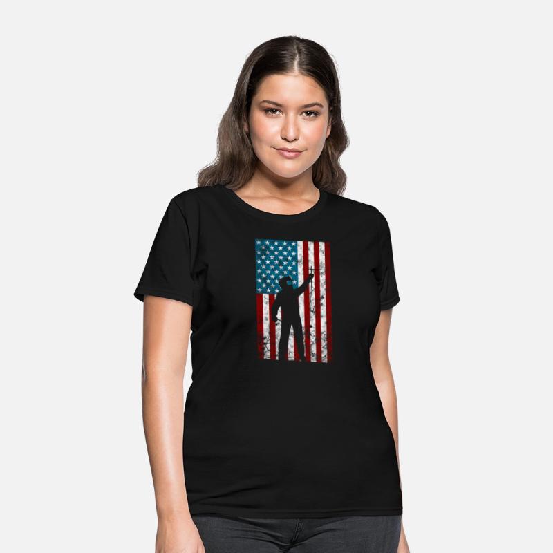 Welding Distressed Patriotic Welder American Flag