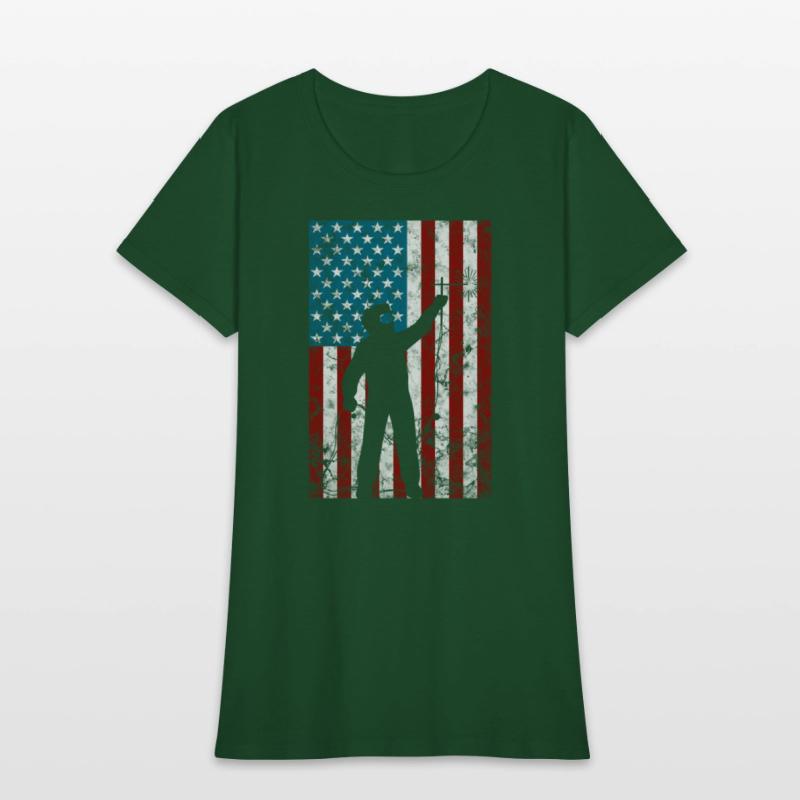 Welding Distressed Patriotic Welder American Flag