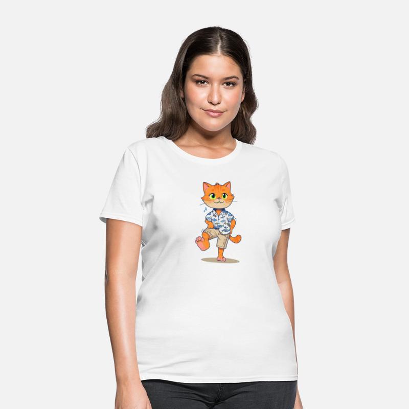 Whimsical Cat in Fishing Attire