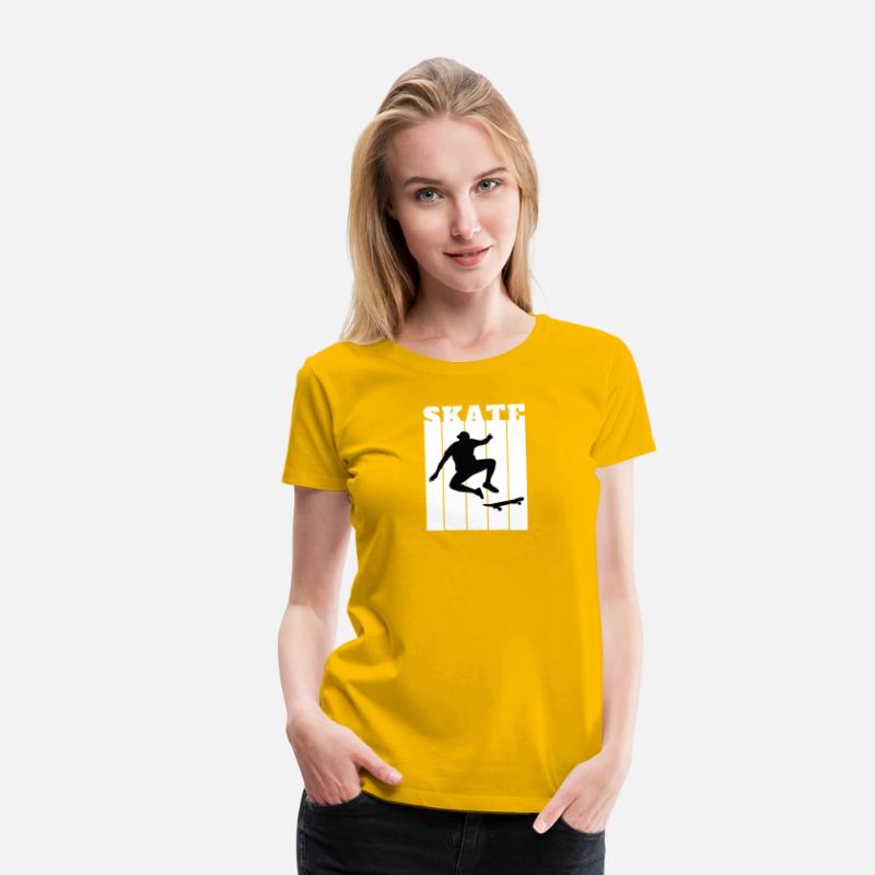 White Black Illustrated Skate T Shirt
