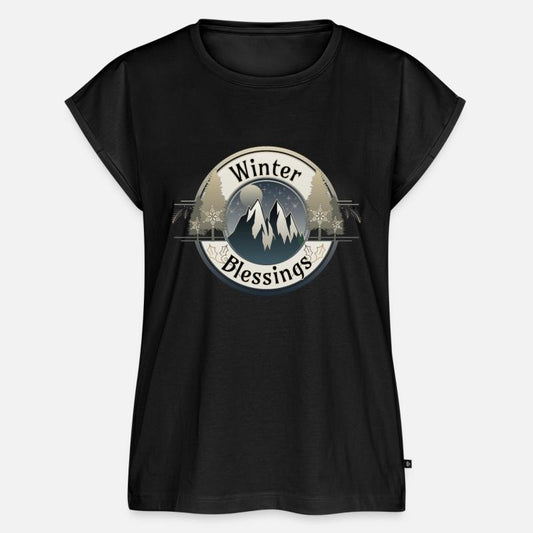 Winter Blessings Mountains and Star Light Badge