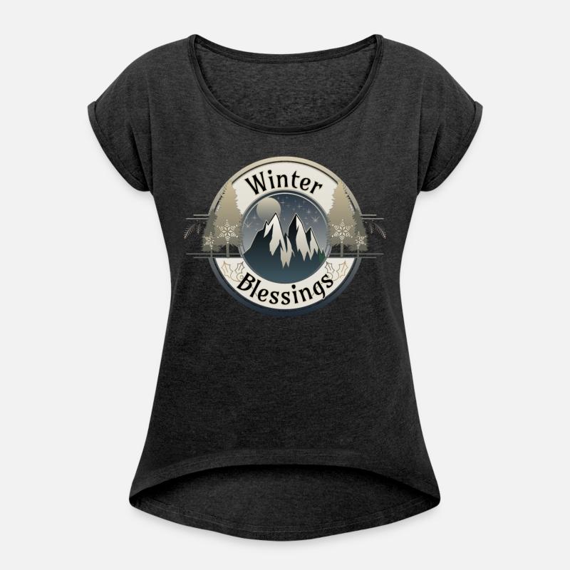 Winter Blessings Mountains and Star Light Badge