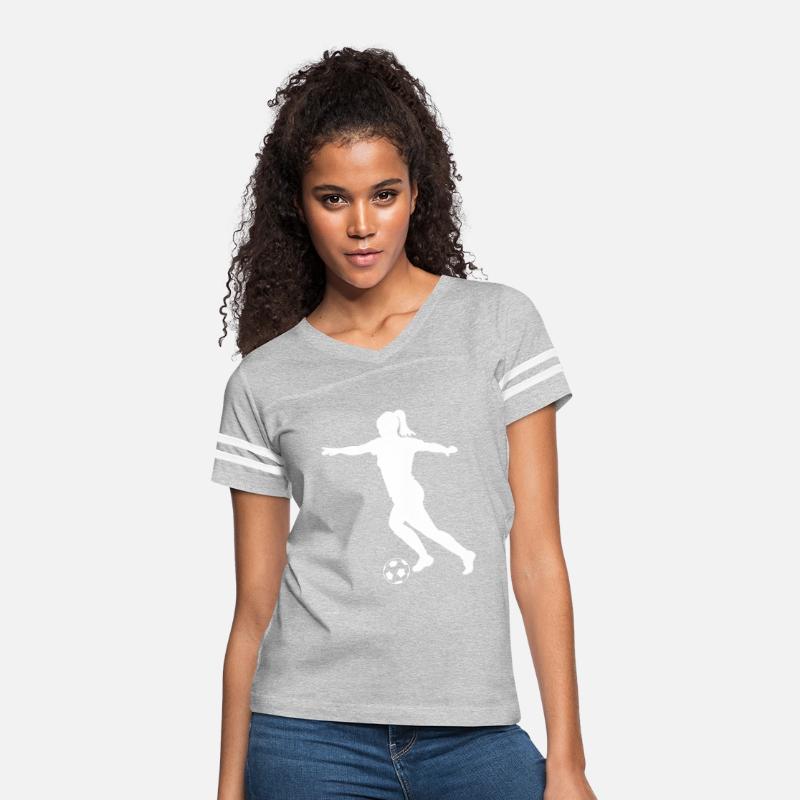 Woman playing soccer