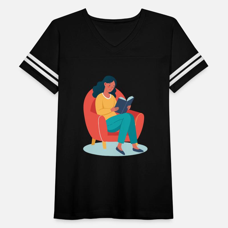 Woman Reading in Armchair Illustration