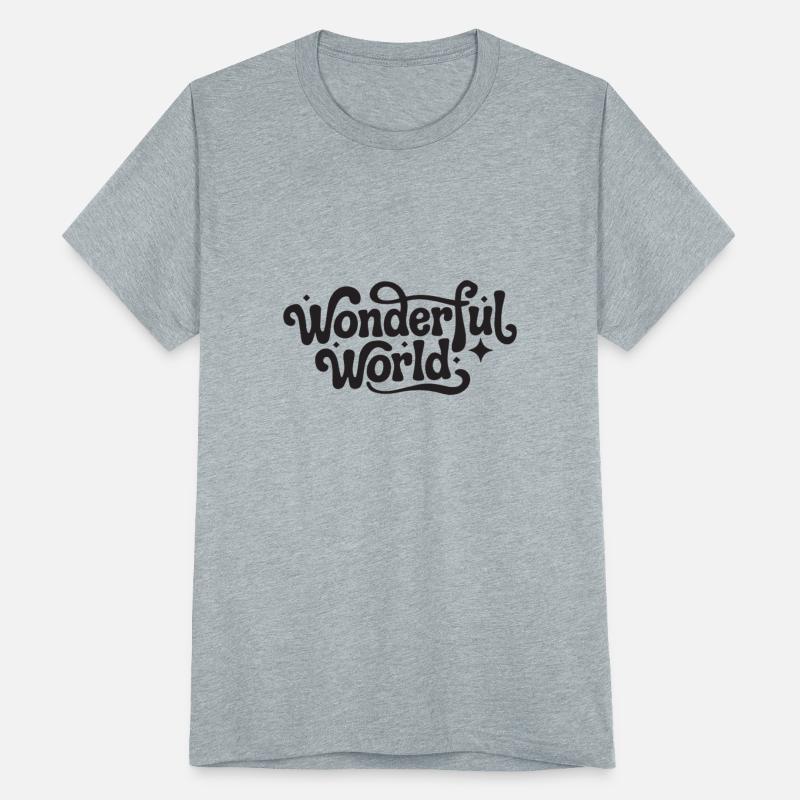 Wonderful World typography vector art illustration