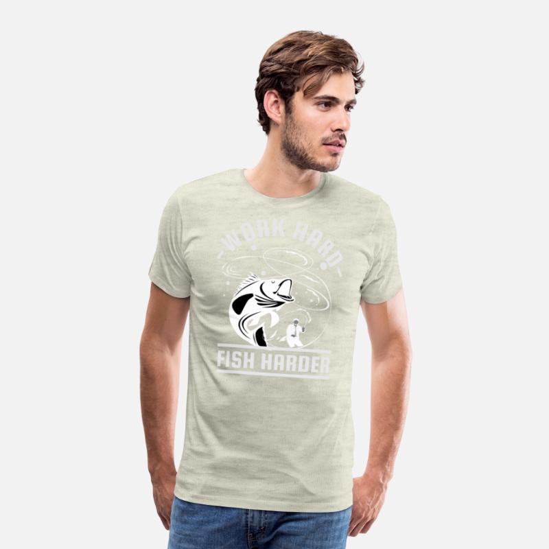 Work Hard Fish Harder | Fishing T-Shirts For Men