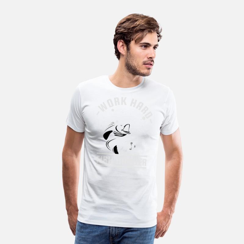 Work Hard Fish Harder | Fishing T-Shirts For Men