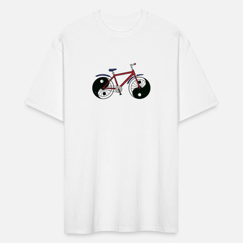 Yin Yang Wheels On A Bicycle With Pedals