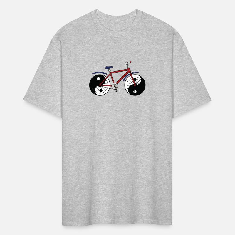 Yin Yang Wheels On A Bicycle With Pedals