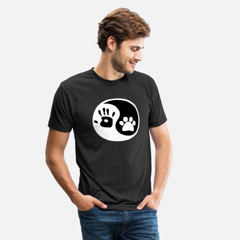 ying yang human hand dog paw