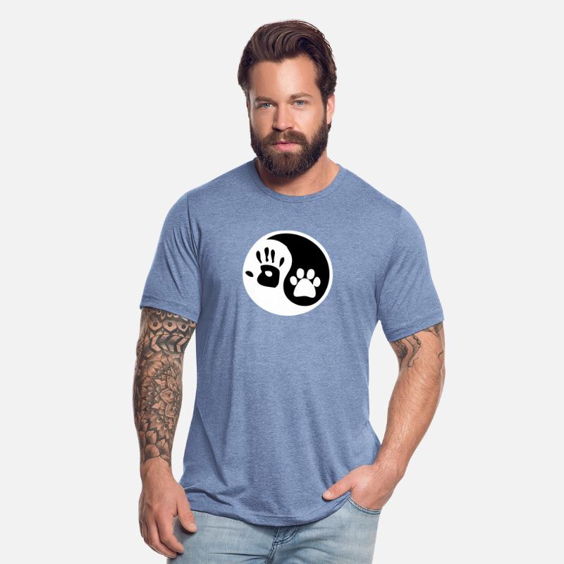 ying yang human hand dog paw