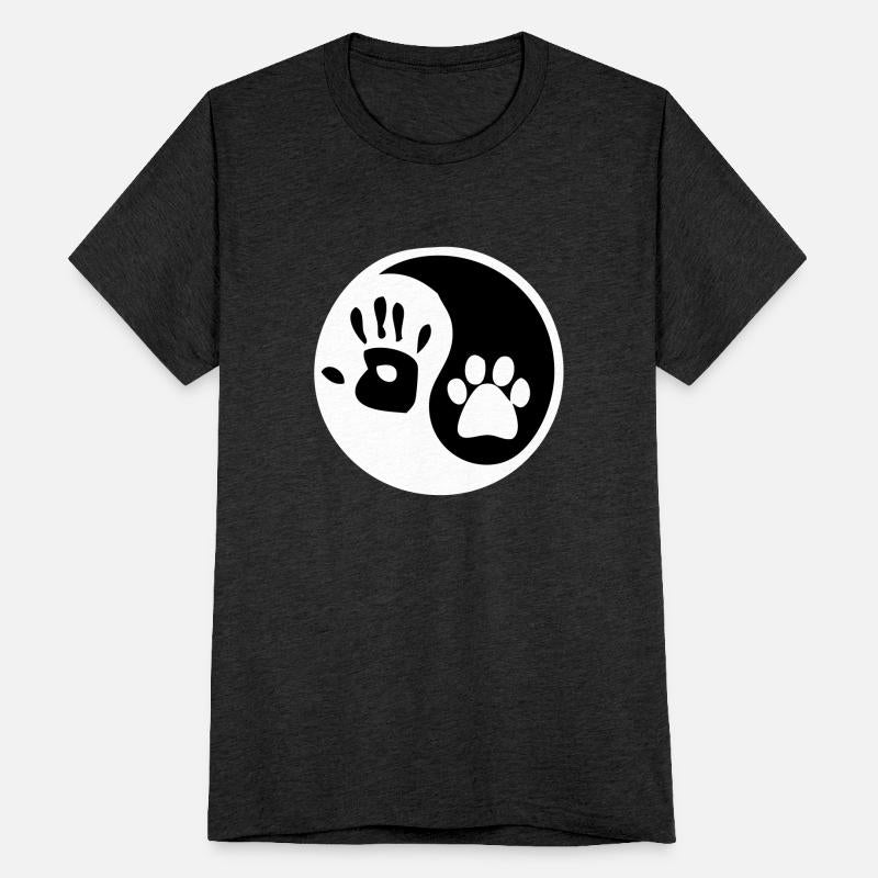 ying yang human hand dog paw