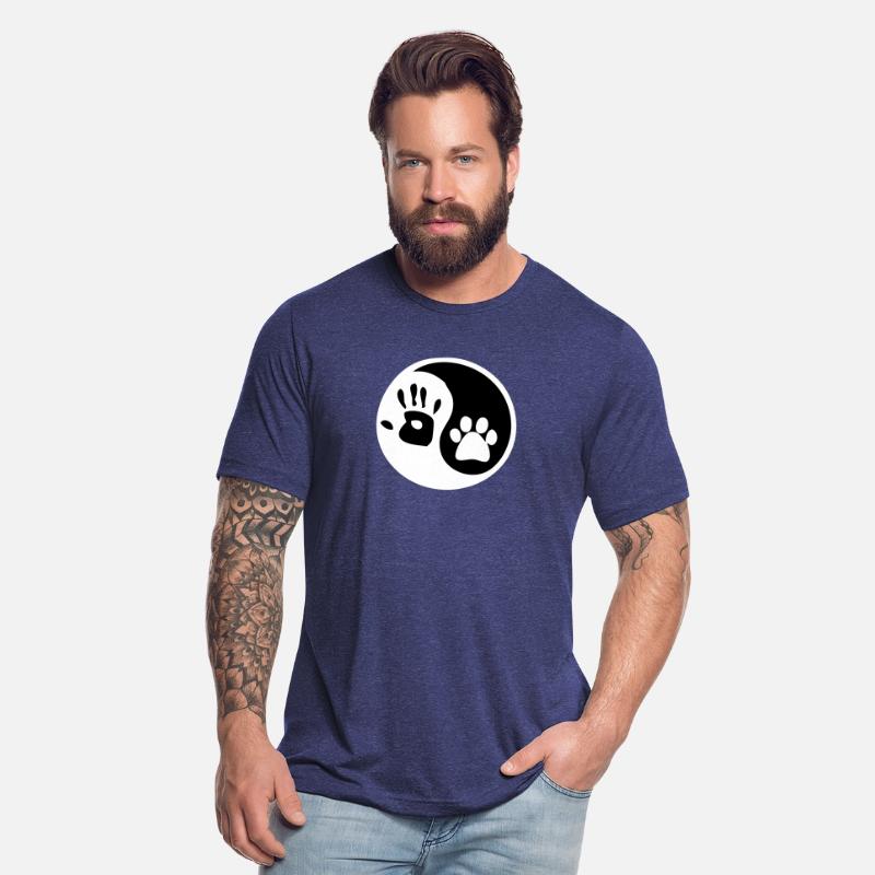 ying yang human hand dog paw