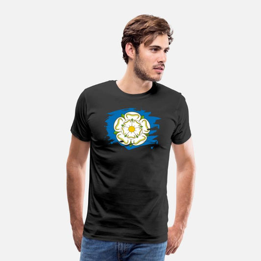 Yorkshire Flag Paint Splatter Design