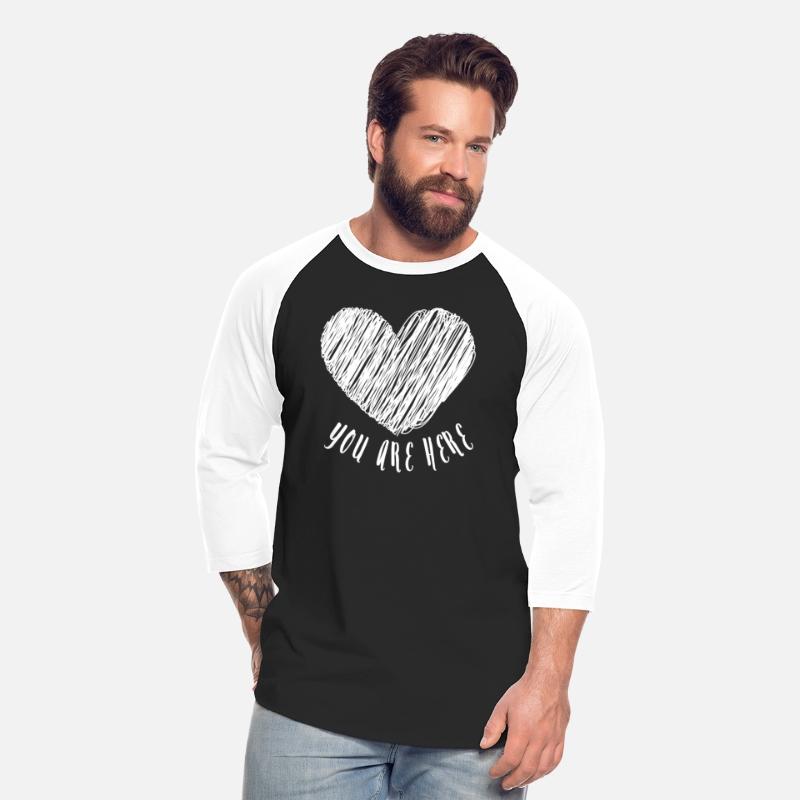 You Are Here Heart Doodle Love Note Scribble white