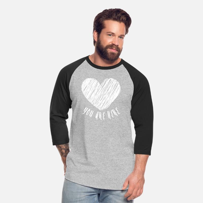 You Are Here Heart Doodle Love Note Scribble white